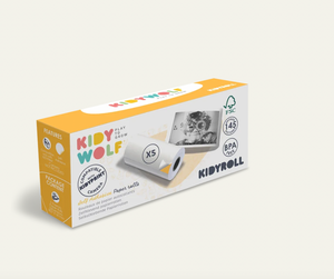 KidyRoll Thermal Paper - Self Adhesive Paper Refill - Kidywolf