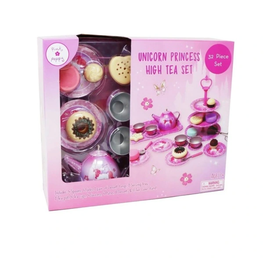 Unicorn Princess High Tea Set - Pink Poppy