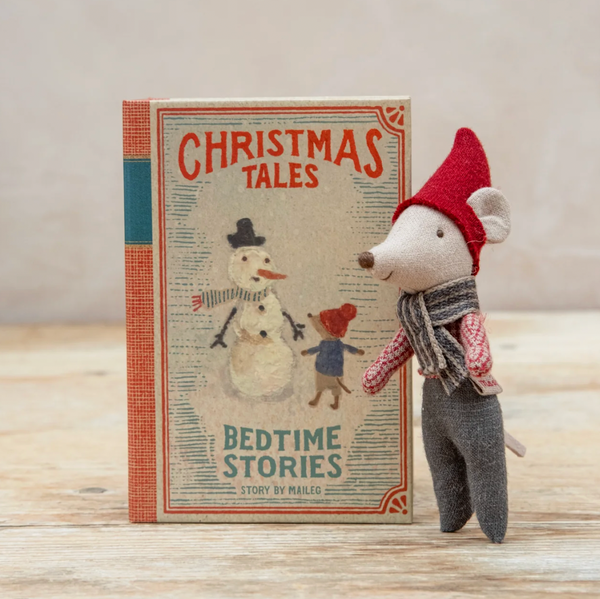 Christmas Mouse Baby in Book - Maileg