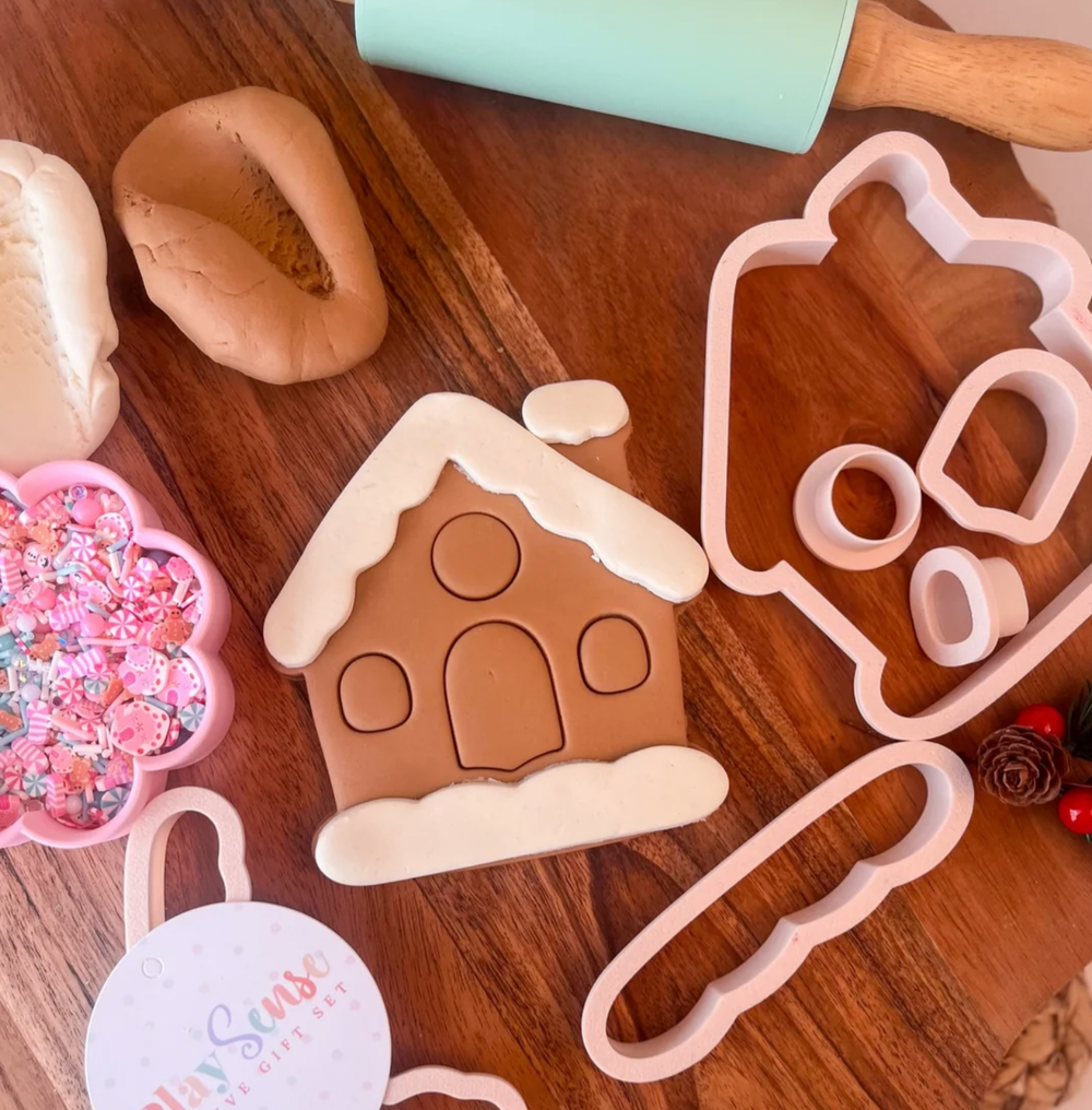 Playdough Gingerbread House Cutter Set - Play Sense