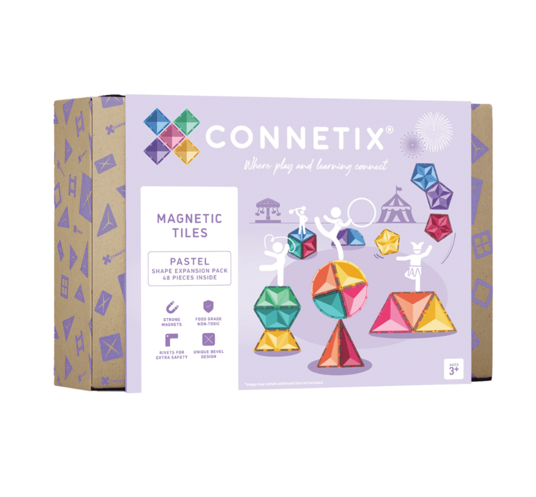Pastel Shape Expansion Pack 48 pc - Connetix