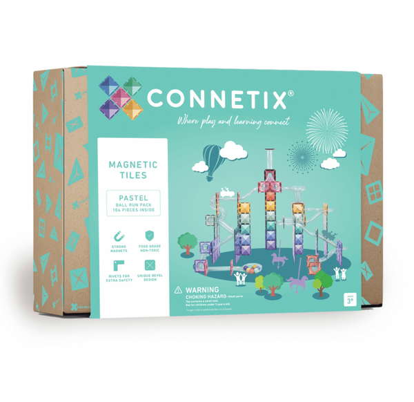 Pastel Ball Run Pack 106 pc - Connetix Tiles