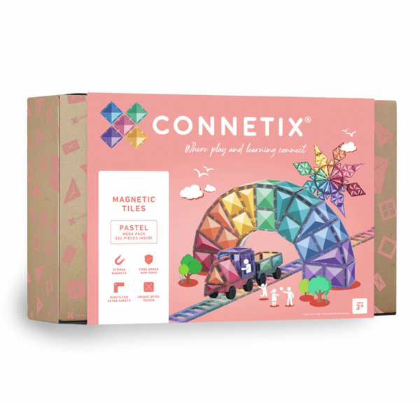 Pastel Mega Pack - 202 pc - Connetix Tiles