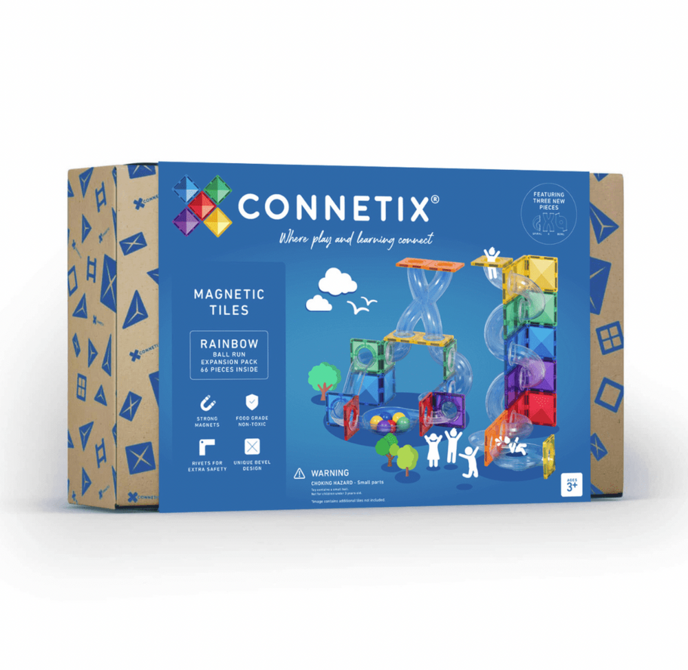 Rainbow Ball Run Expansion Pack 66 pc - Connetix Tiles