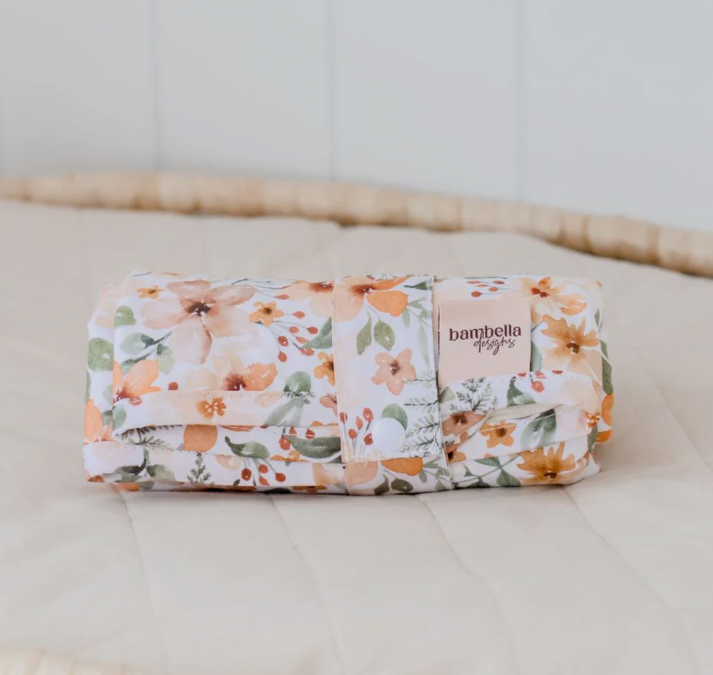 Waterproof Travel Change Mat | Bloom - Bambella Designs