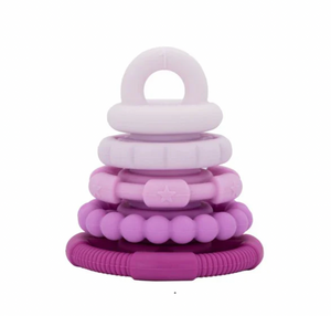 Rainbow Stacker & Teether Toy - Raspberry Ombre - Jellystone