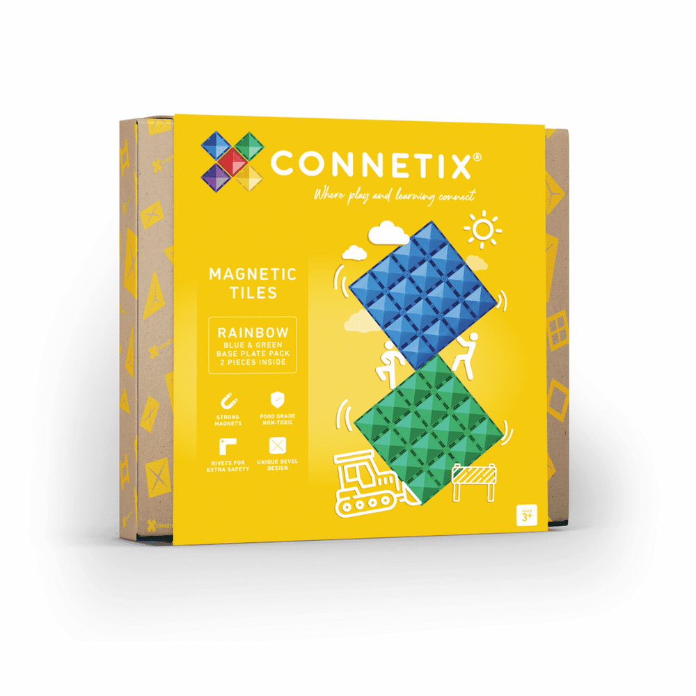 Base Plate pack 2 pc - Blue & Green - Connetix Tiles