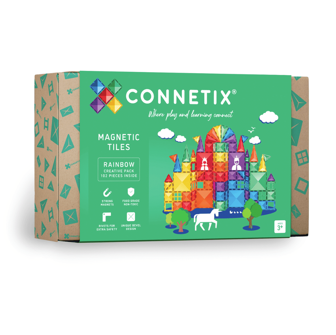 Rainbow Creative Pack - 102 pieces - Connetix Tiles