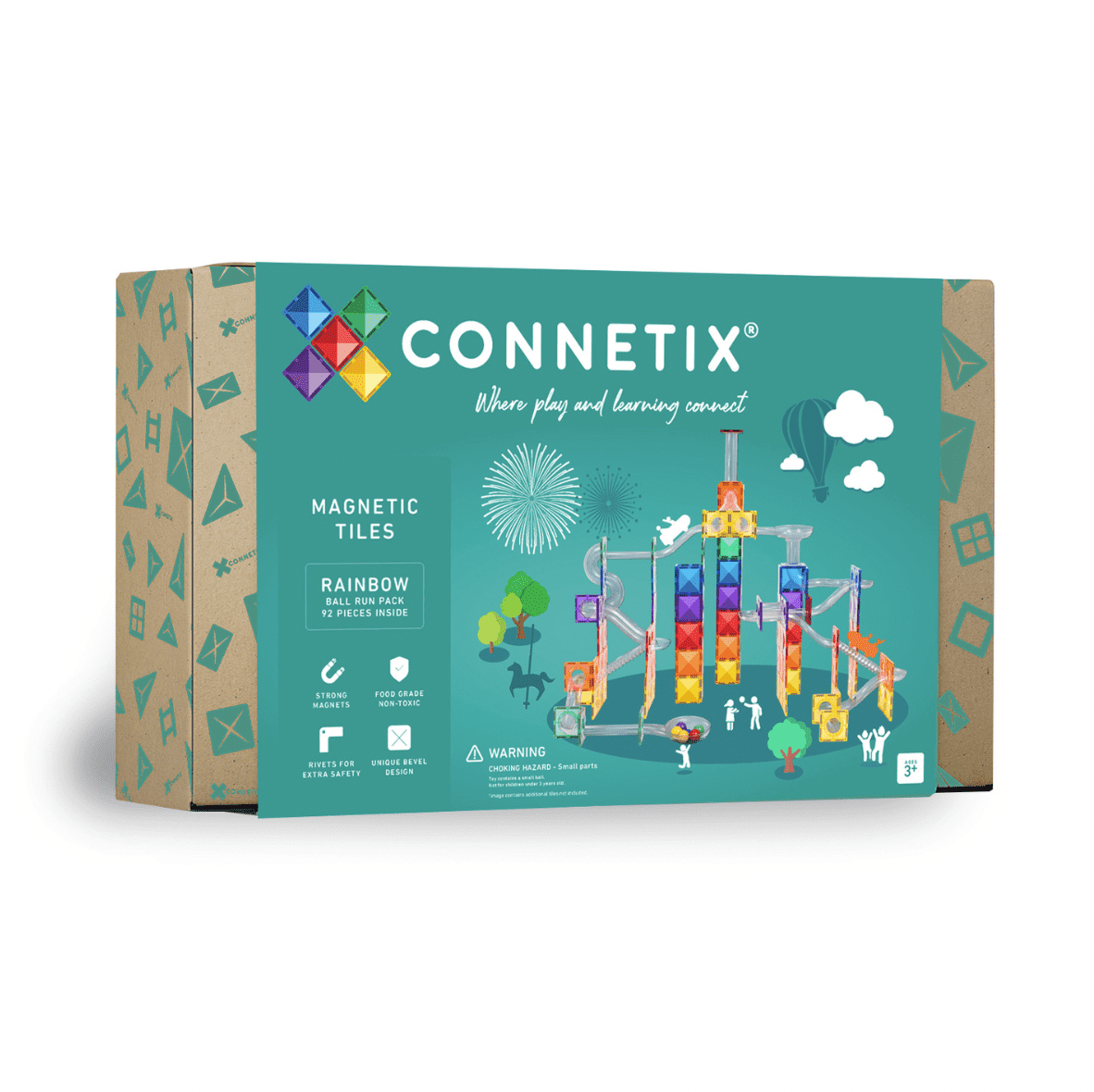 Rainbow Ball Run 92 pc- Connetix Tiles