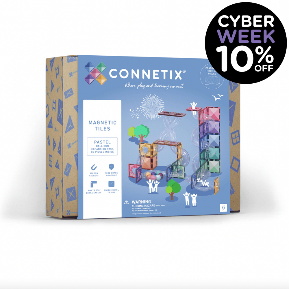Pastel Ball Run Expansion Pack 80 pc - Connetix Tiles