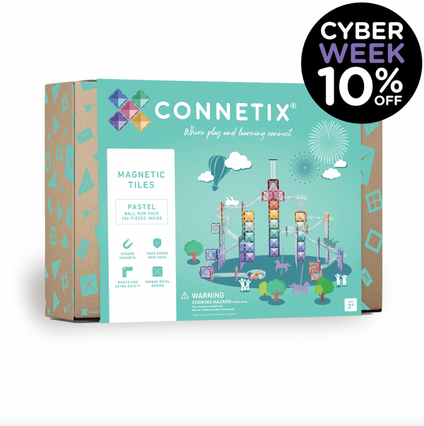 Pastel Ball Run Pack 106 pc - Connetix Tiles