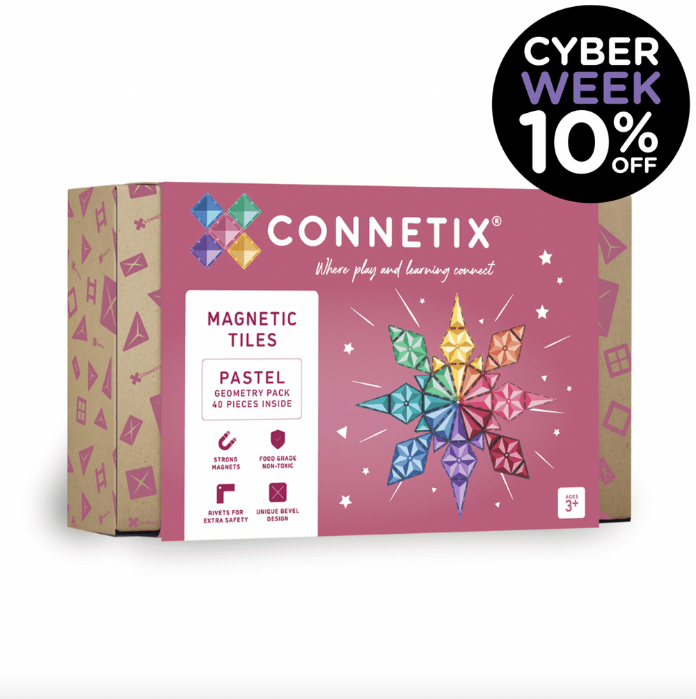 Pastel Geometry Pack 40 pc -  Connetix Tiles