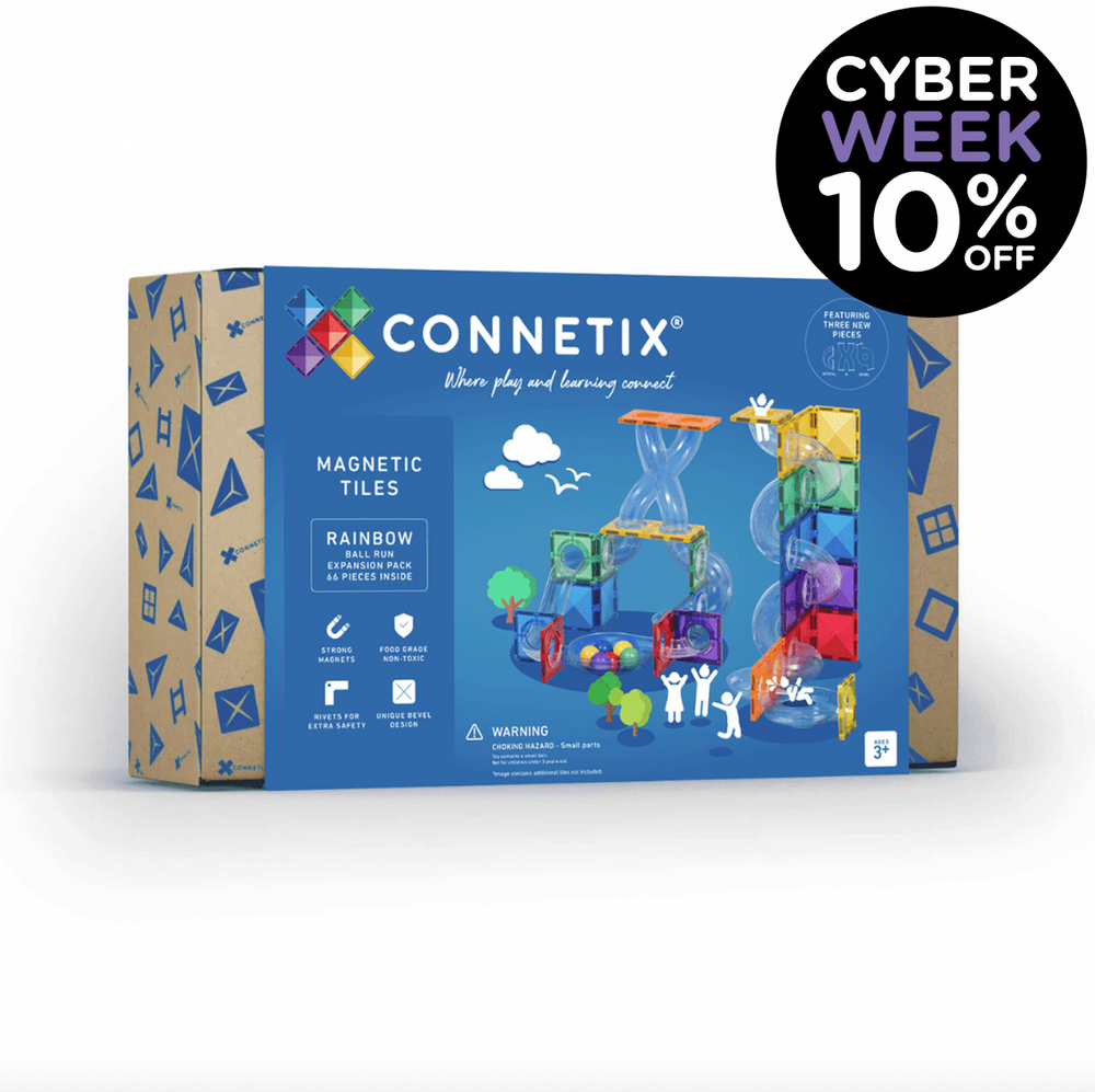 Rainbow Ball Run Expansion Pack 66 pc - Connetix Tiles