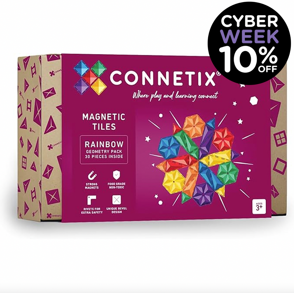 Rainbow Geometry Pack 30 pc - Connetix Tiles