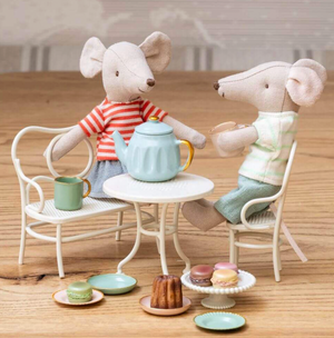 Cafe Set Mouse Small off-white - Maileg
