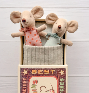Twins Baby Mice in Matchbox - Maileg