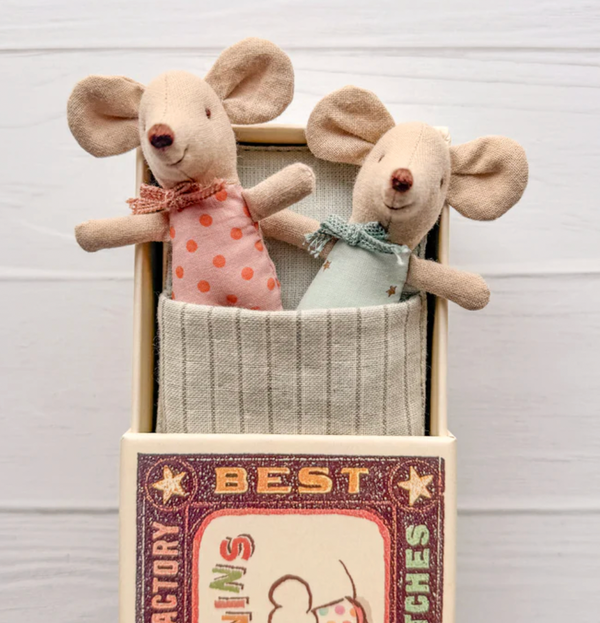 Twins Baby Mice in Matchbox - Maileg
