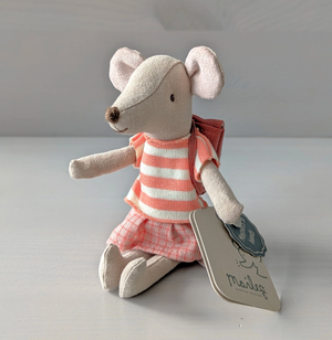 Tricycle Mouse Big Sister Coral - Maileg