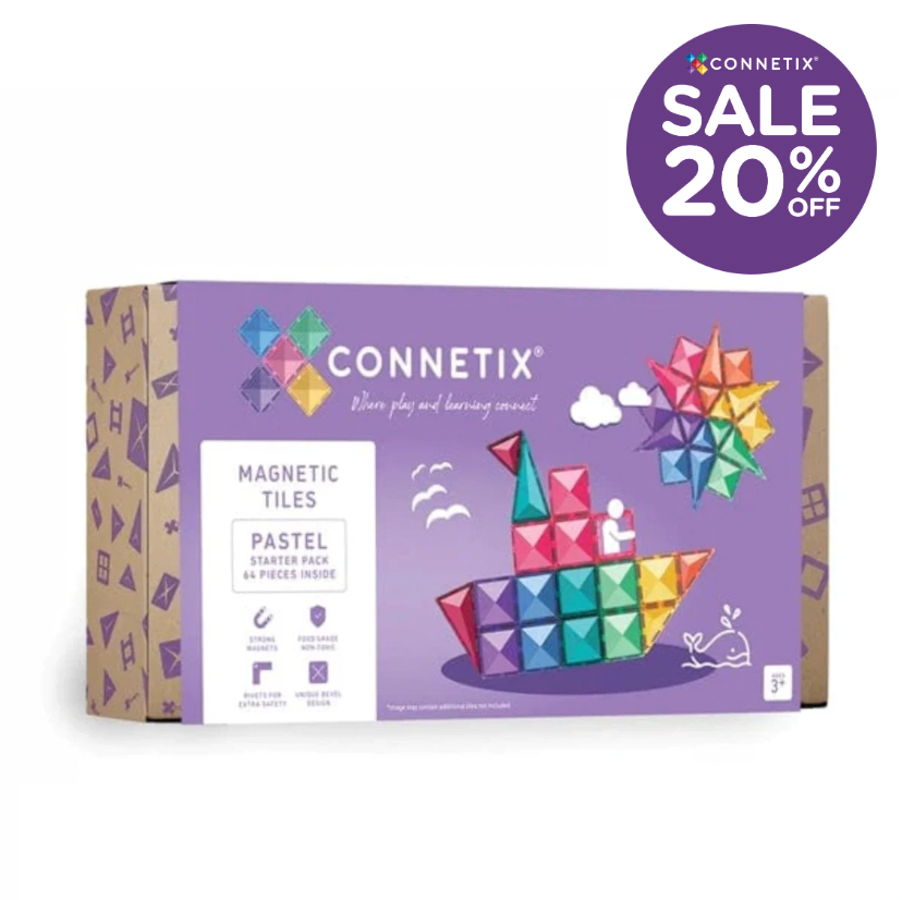 Pastel Starter Pack 64pc - Connetix