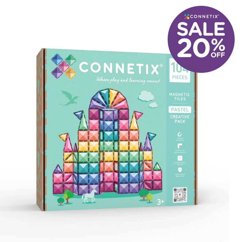 Pastel Creative Pack 104 pc NEW - Connetix - STOCK DUE LATE SEPTEMBER