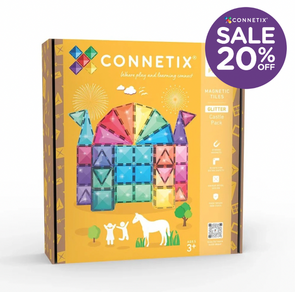 Glitter Castle Pack - 48 piece - Connetix - STOCK DUE LATE SEPTEMBER