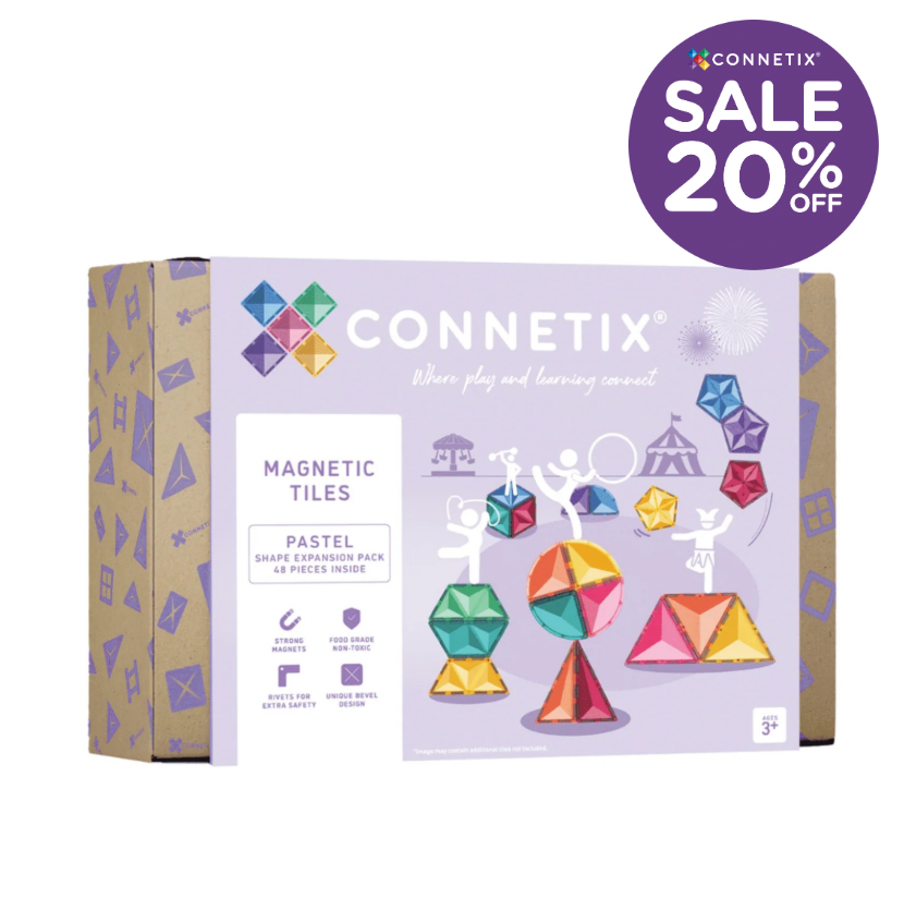 Pastel Shape Expansion Pack 48 pc - Connetix - STOCK DUE LATE SEPTEMBER