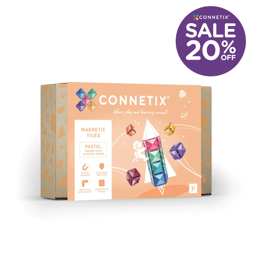 Pastel Square Pack 40pc - Connetix