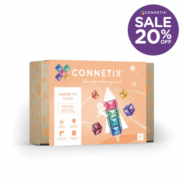 Pastel Square Pack 40pc - Connetix