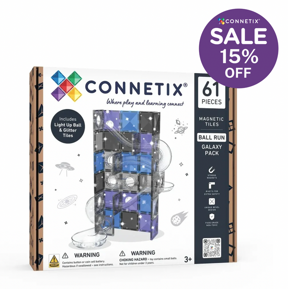 Ball Run Galaxy Pack 61 pc - Connetix Tiles