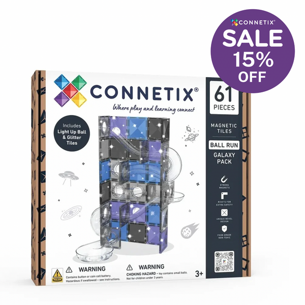 Ball Run Galaxy Pack 61 pc - Connetix Tiles
