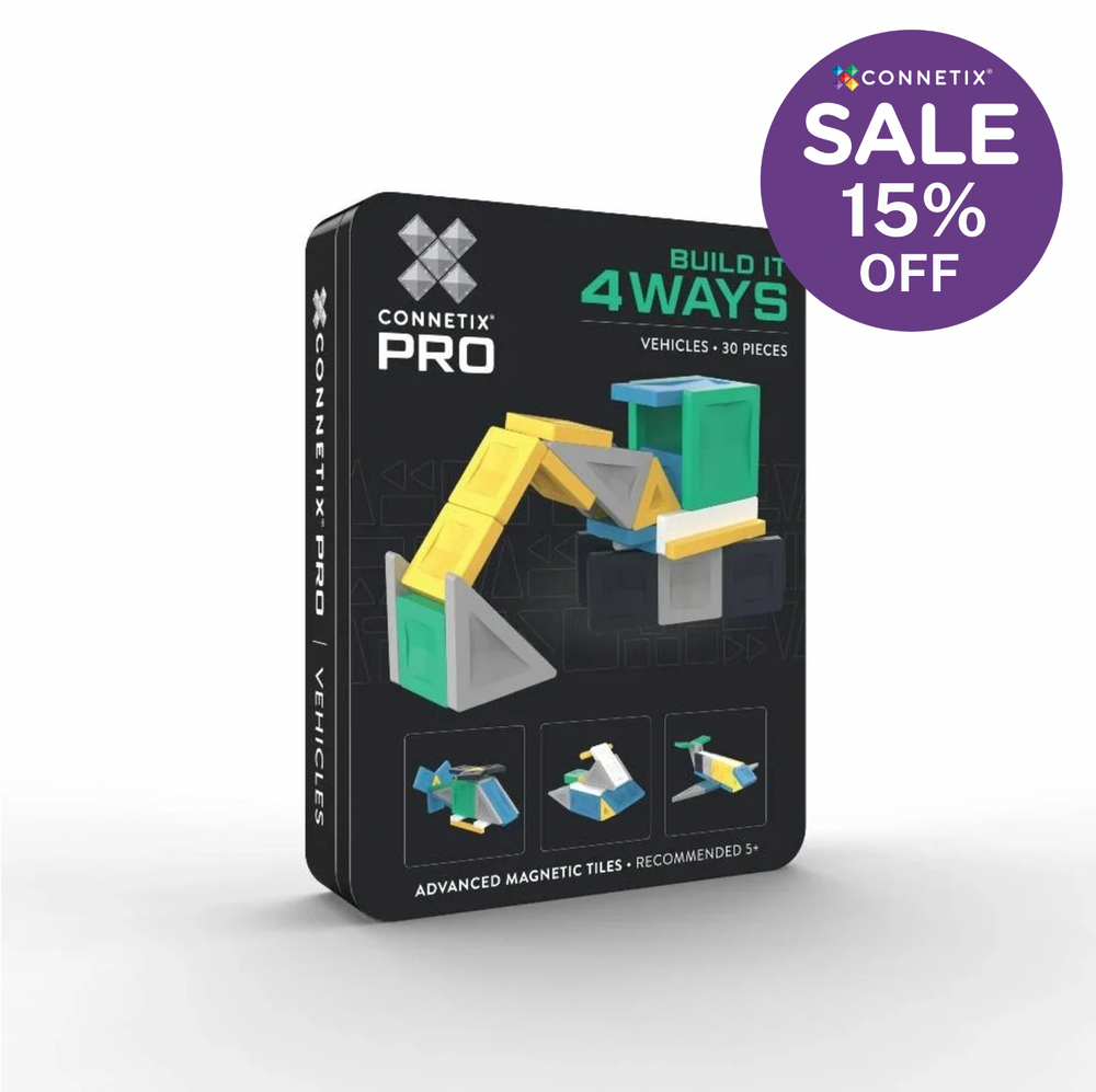 PRO Build It 4 Ways Vehicles Pack - 30 Piece - Connetix