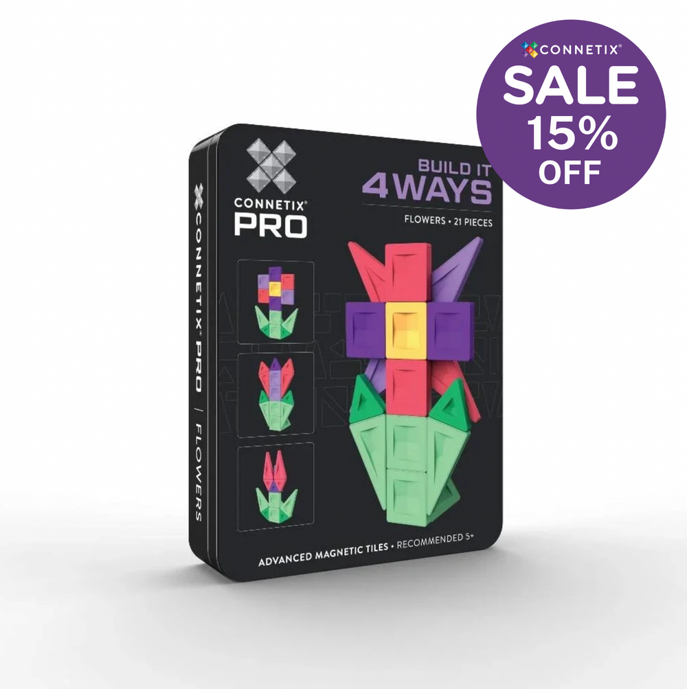 PRO Build It 4 Ways Flowers Pack - 21 Piece - Connetix