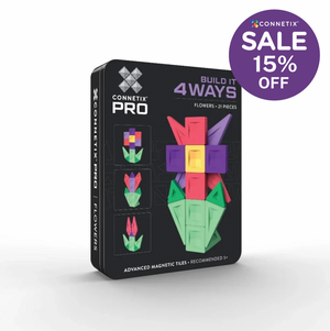 PRO Build It 4 Ways Flowers Pack - 21 Piece - Connetix
