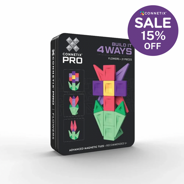 PRO Build It 4 Ways Flowers Pack - 21 Piece - Connetix