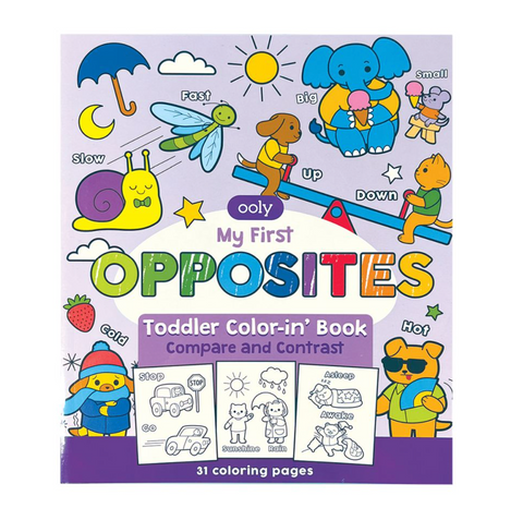 Toddler Colour in Book - Opposites - Ooly