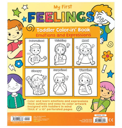 Toddler Colour in Book - Feelings - Ooly