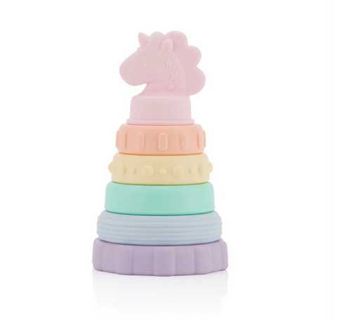 Itzy Stacker - Silicone Stacking Toy - Unicorn - Itzy Ritzy