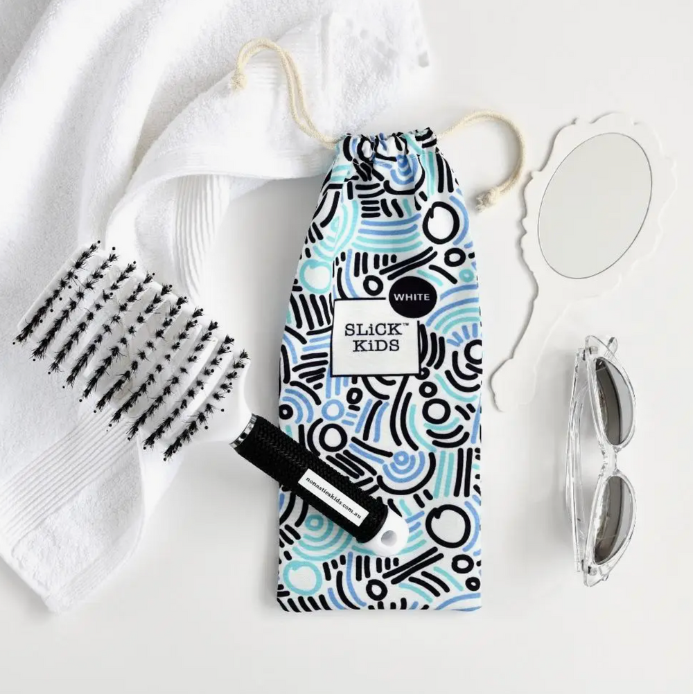 Detangler Hair Tamer Brush - White - No Nasties