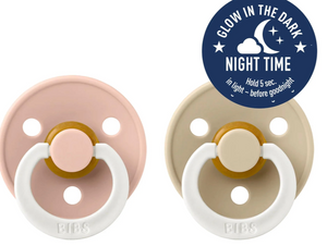 Bibs Dummies - Size One - Night Glow Blush / Vanilla - BIBS Denmark