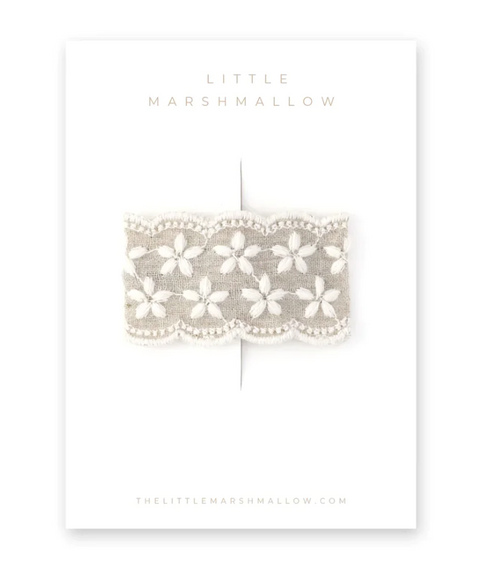 Linen Scallop Clip - Little Marshmallow