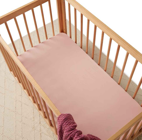 Lullaby Pink Fitted Cot Sheet- Snuggle Hunny Kids