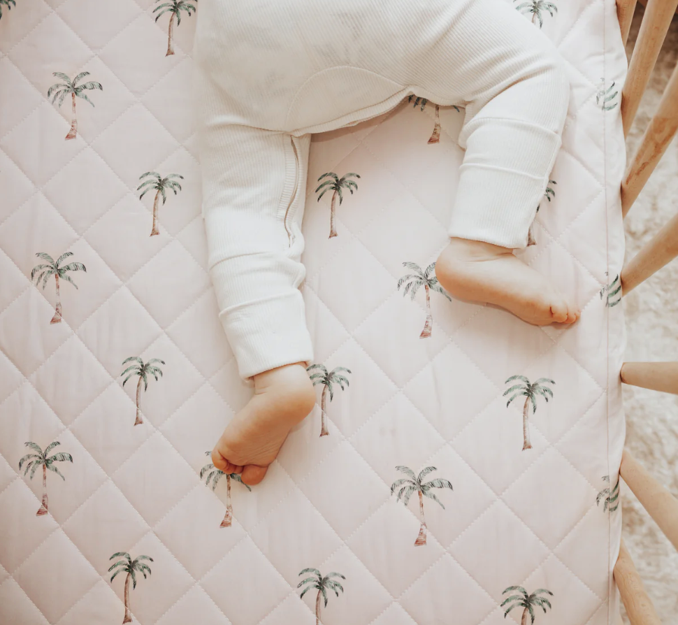 Waterproof Cot Sheet & Mattress Protector Malibu Sand Bambella Des