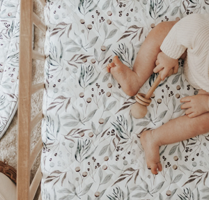 Waterproof Cot Sheet & Mattress Protector | Botanical - Bambella Designs