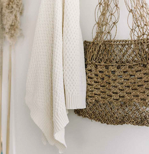 Cream Diamond Knit Baby Blanket - Snuggle Hunny Kids