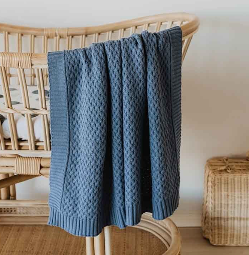 River - Diamond Knit Baby Blanket - Snuggle Hunny Kids