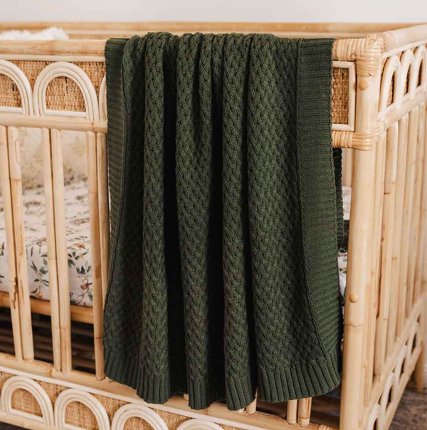 Olive - Diamond Knit Baby Blanket - Snuggle Hunny Kids