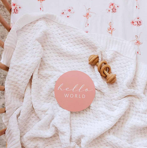 White Diamond Knit Baby Blanket - Snuggle Hunny Kids