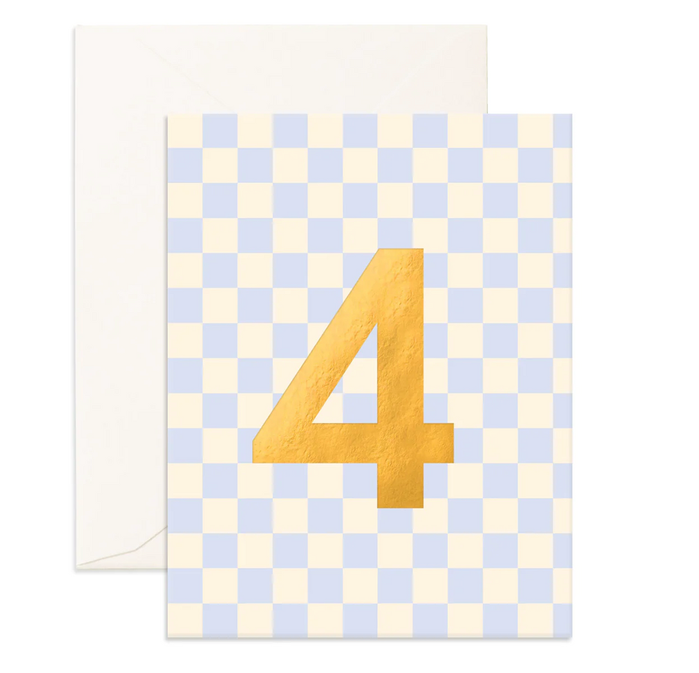 No.  4 Party Birthday Card - Fox & Fallow