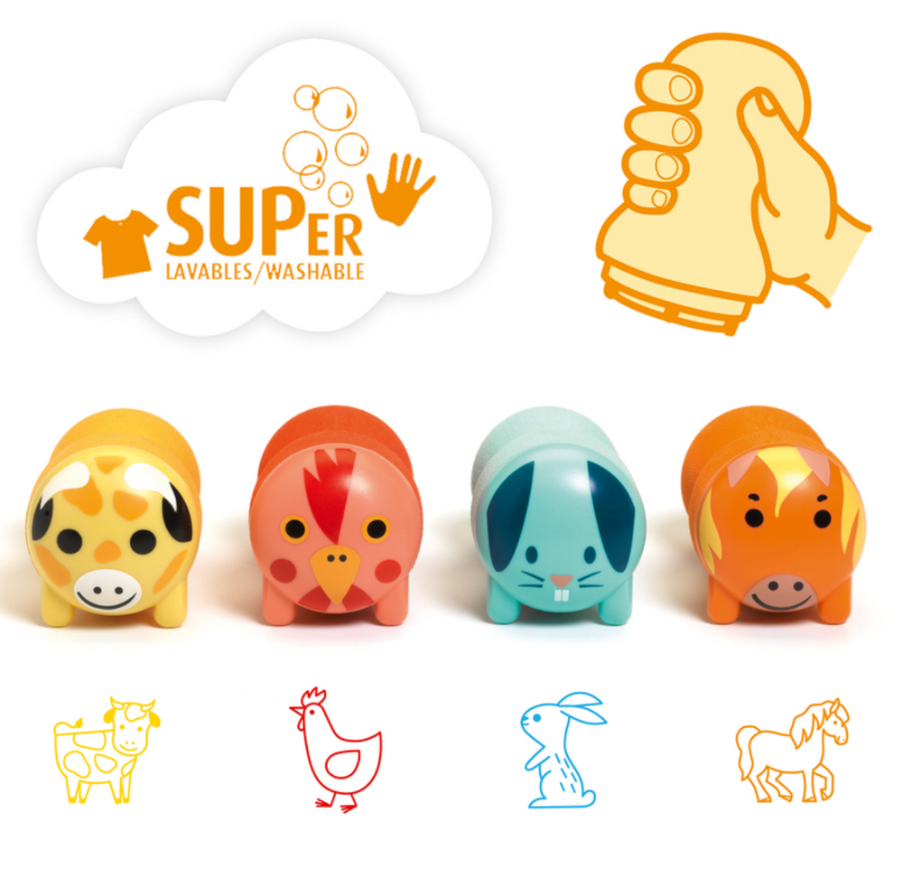 Farm Animal Stamps for Little Ones - Djeco