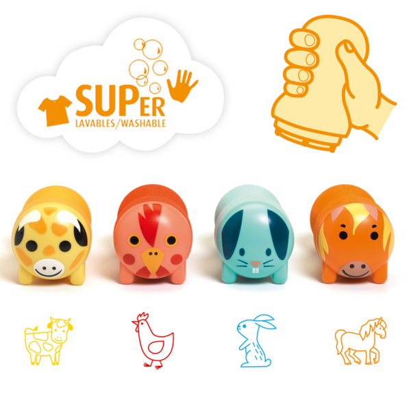 Farm Animal Stamps for Little Ones - Djeco